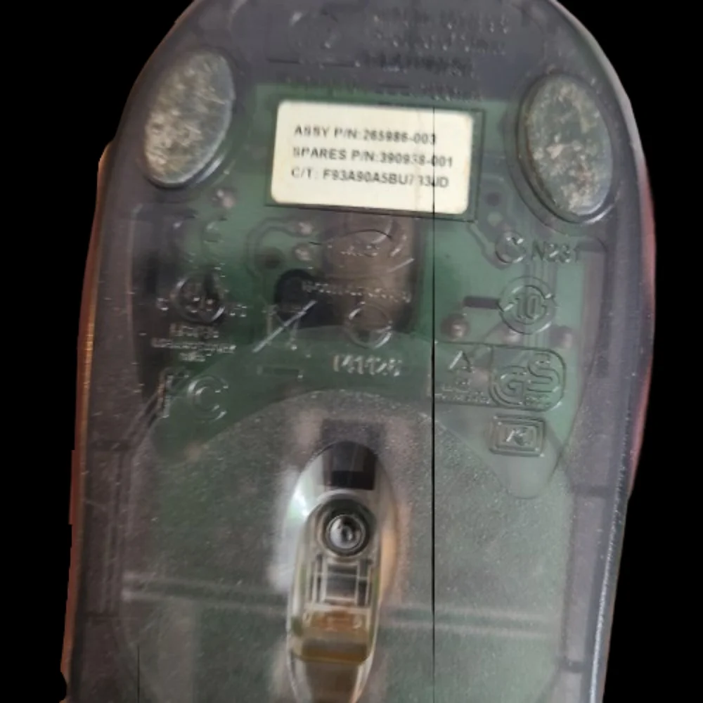 HP Genuine USB 2-Button Optical Wired Computer Mouse, Qty of 5, (Used)